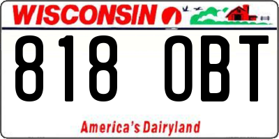 WI license plate 818OBT