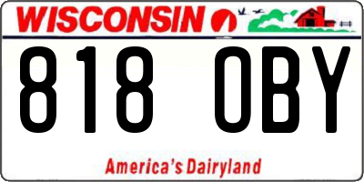 WI license plate 818OBY