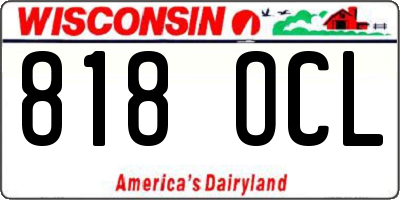 WI license plate 818OCL