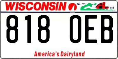 WI license plate 818OEB