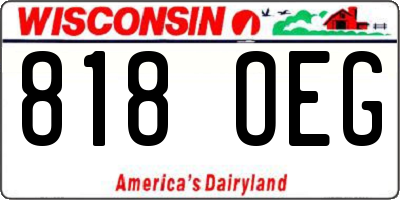 WI license plate 818OEG