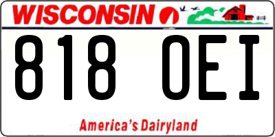 WI license plate 818OEI