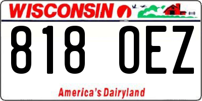 WI license plate 818OEZ