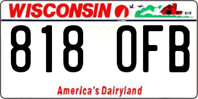 WI license plate 818OFB