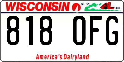 WI license plate 818OFG