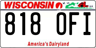 WI license plate 818OFI