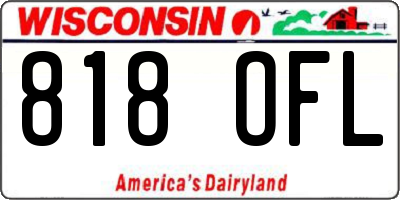 WI license plate 818OFL