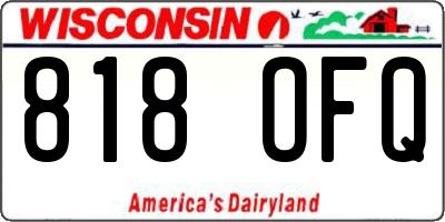 WI license plate 818OFQ