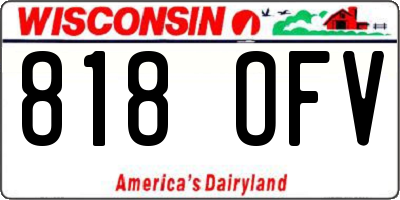 WI license plate 818OFV