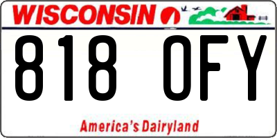 WI license plate 818OFY