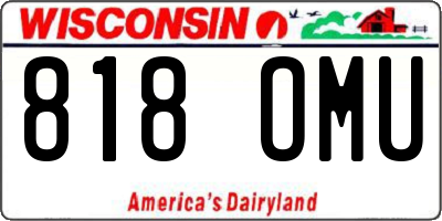 WI license plate 818OMU