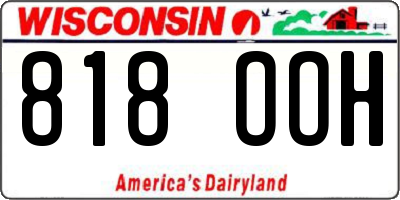 WI license plate 818OOH