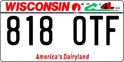 WI license plate 818OTF