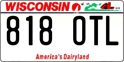 WI license plate 818OTL