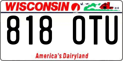 WI license plate 818OTU