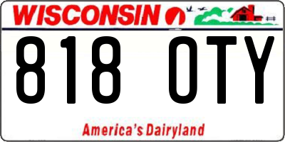 WI license plate 818OTY
