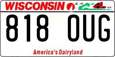 WI license plate 818OUG