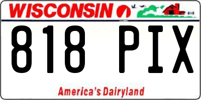 WI license plate 818PIX
