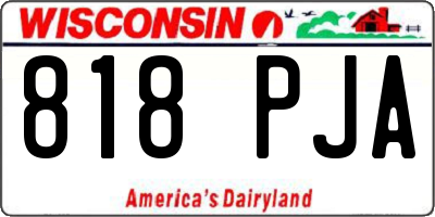 WI license plate 818PJA