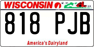 WI license plate 818PJB