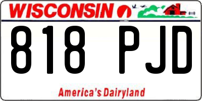WI license plate 818PJD