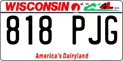 WI license plate 818PJG