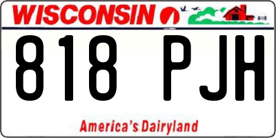 WI license plate 818PJH
