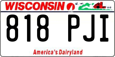 WI license plate 818PJI