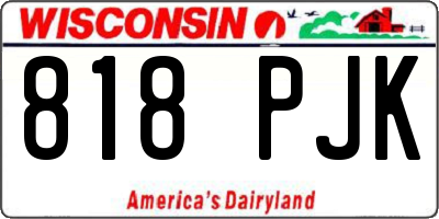 WI license plate 818PJK