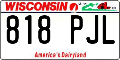WI license plate 818PJL