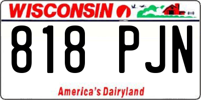 WI license plate 818PJN