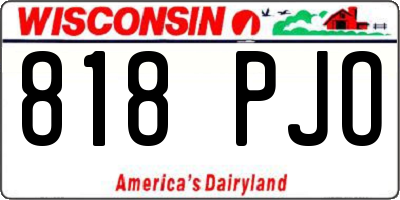 WI license plate 818PJO