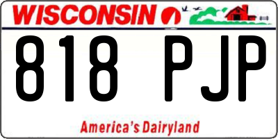 WI license plate 818PJP