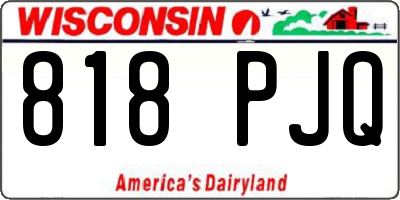 WI license plate 818PJQ