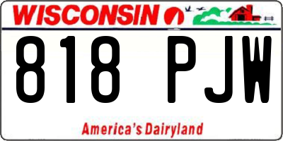 WI license plate 818PJW