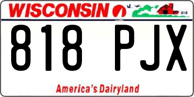 WI license plate 818PJX