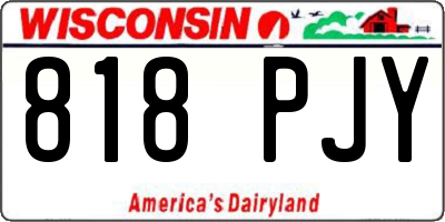 WI license plate 818PJY