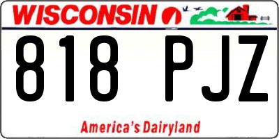 WI license plate 818PJZ