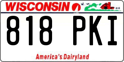 WI license plate 818PKI