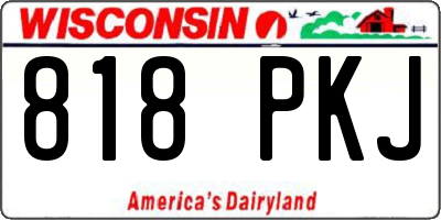 WI license plate 818PKJ