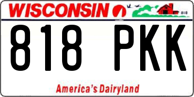 WI license plate 818PKK