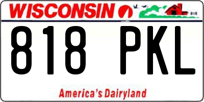 WI license plate 818PKL