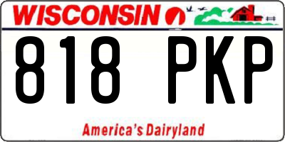 WI license plate 818PKP