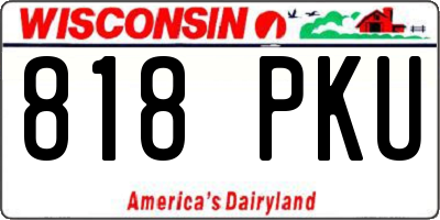 WI license plate 818PKU