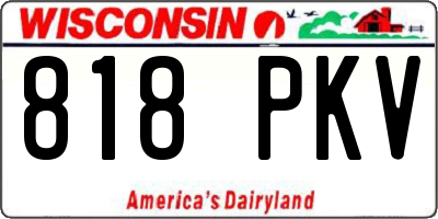 WI license plate 818PKV