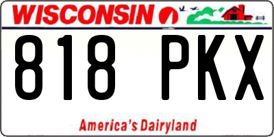 WI license plate 818PKX