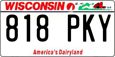 WI license plate 818PKY