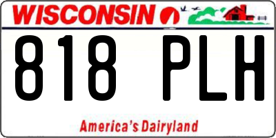 WI license plate 818PLH