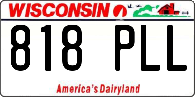 WI license plate 818PLL