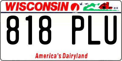 WI license plate 818PLU